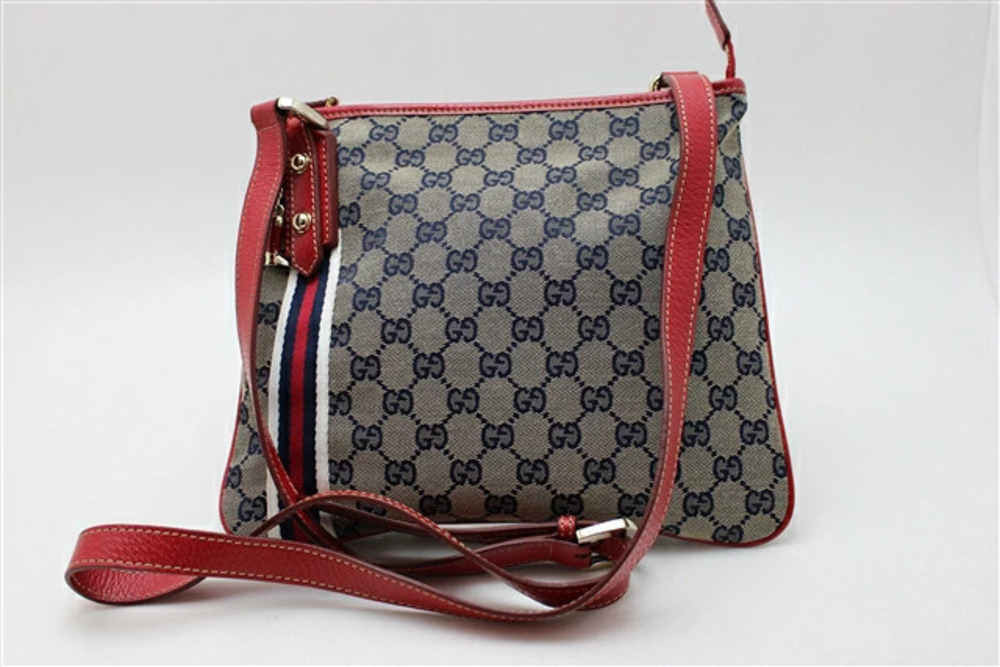 Gucci bag shoulder Hobo canvas calfskin